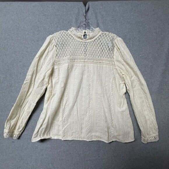 Kensie Blouse Beige Size M - Picture 1 of 7